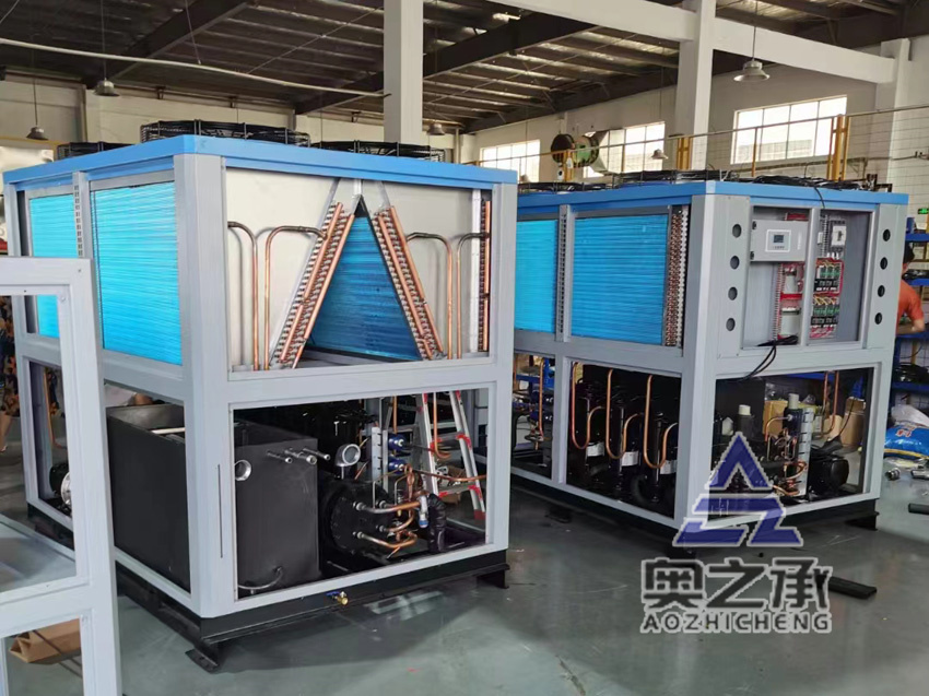 冷水機(jī)生產(chǎn)車間一角